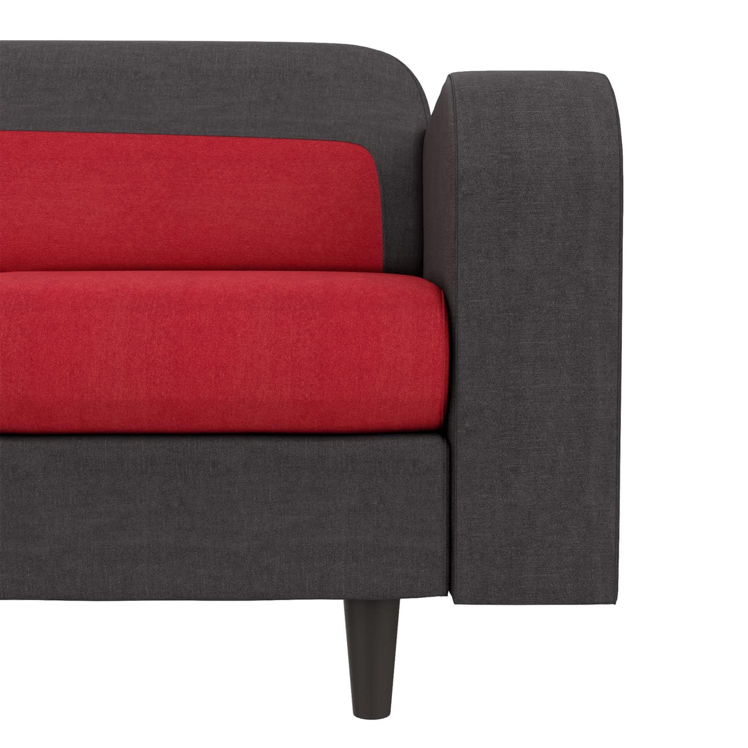 GODREJ INTERIO Colosseum Pine Wood L Shape LH 5 Seater Sofa Red And