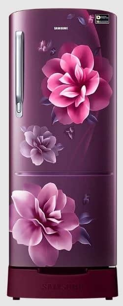 Samsung 183 L 3 Star Direct Cool Single Door Refrigerator Camellia Purple  (RR20C1823CR/HL) on EMI