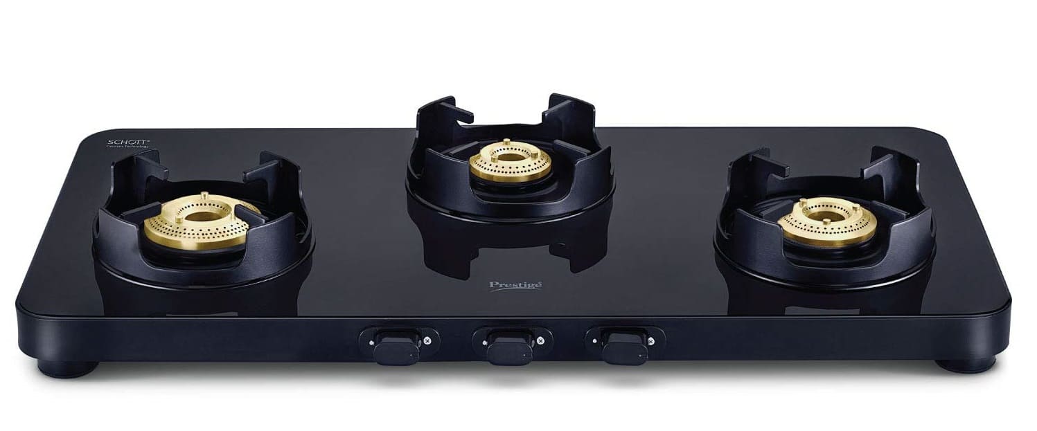 prestige edge black gas stove