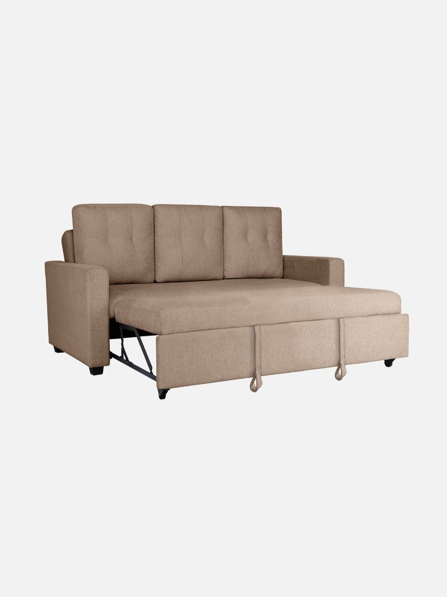 Duroflex Ease 3 Seater Sofa Cum Bed with Pullout Mechanism (Saddle ...