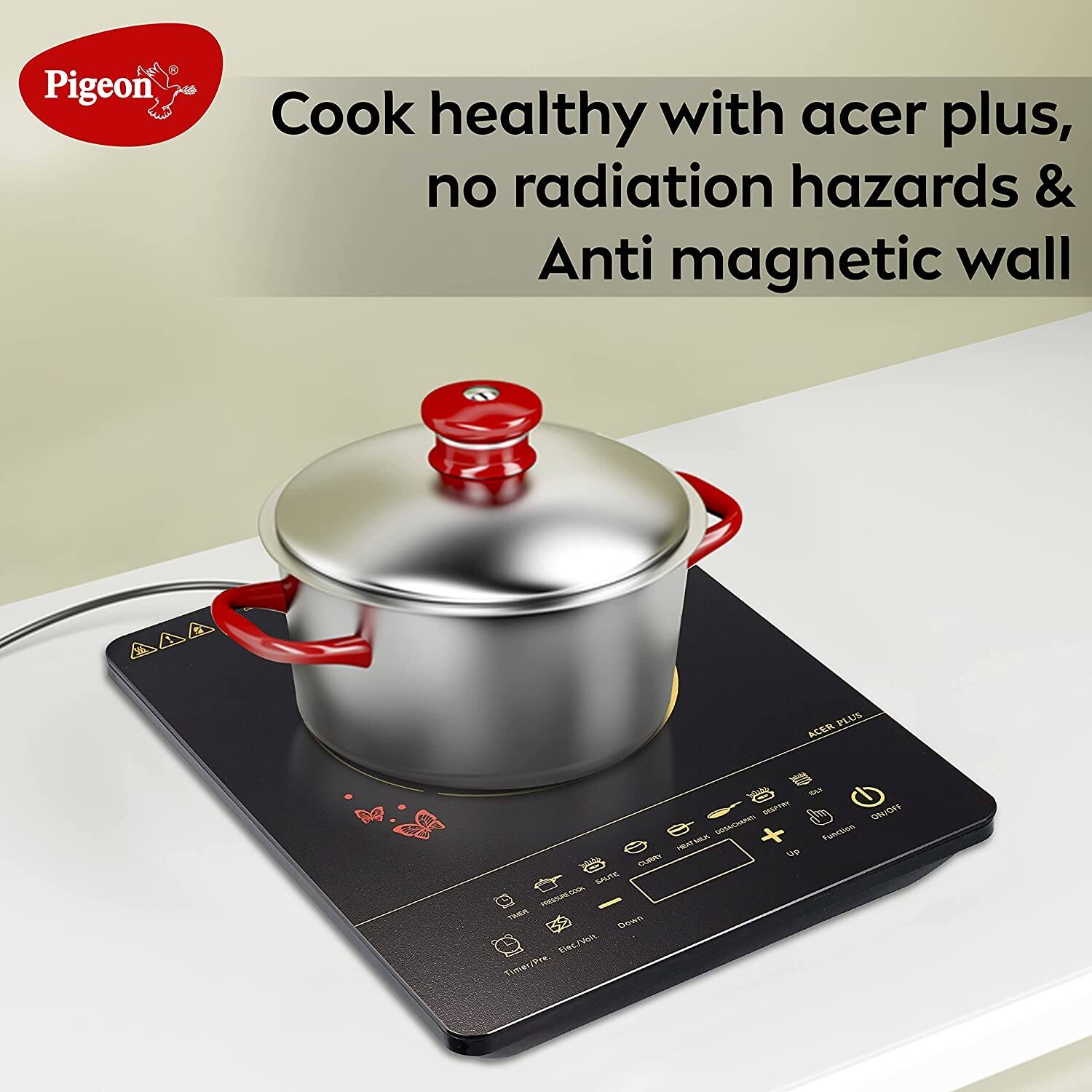 Pigeon By Stovekraft Abs Plastic Acer Plus Induction Cooktop 1800 Watts