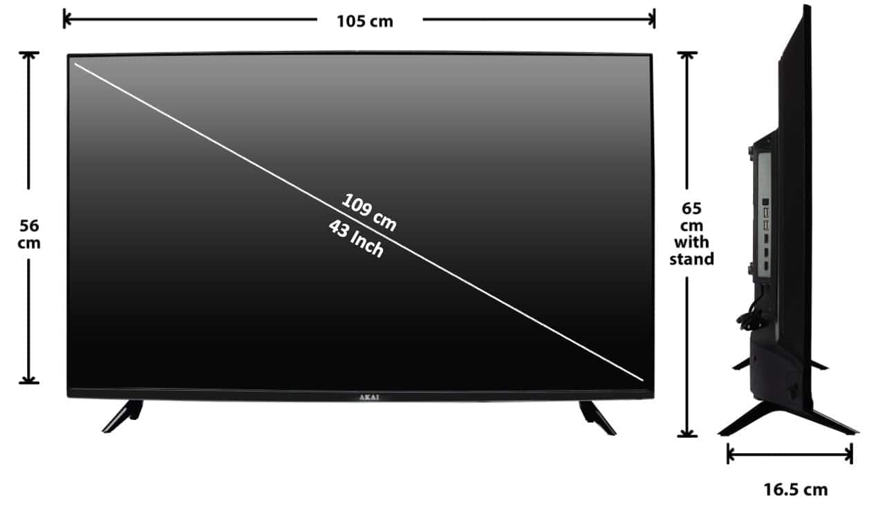 Akai 109 cm (43 inch) Full HD Smart LED Black (AKLT43S-FL29M) on EMI ...