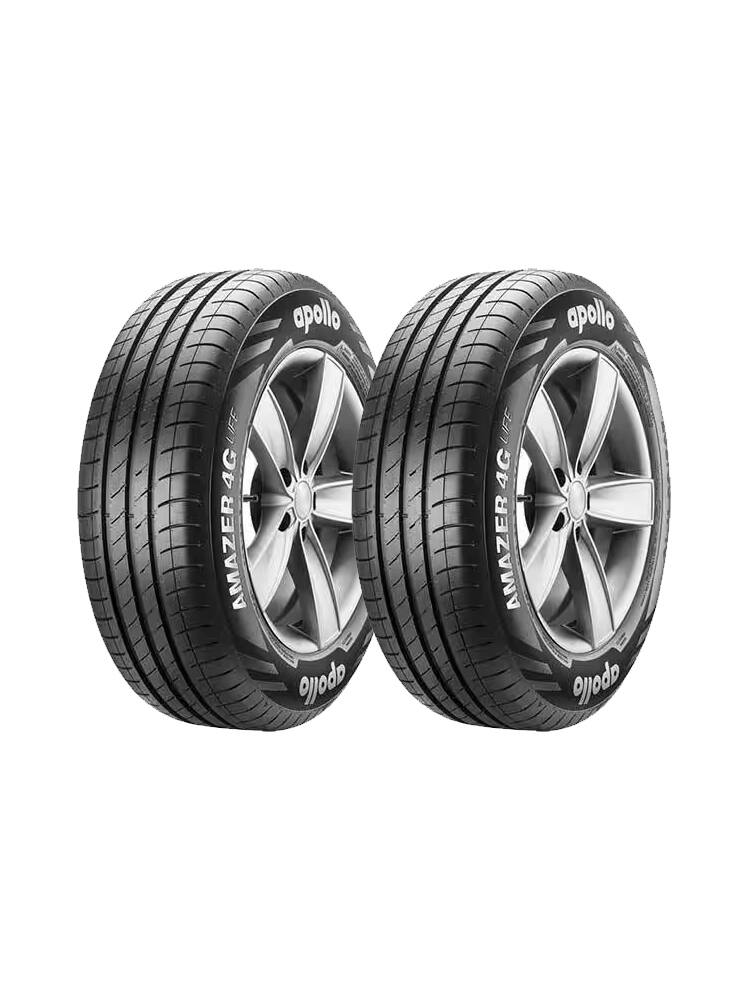 Apollo Amazer 4G LIFE 145 80 R13 75T Tubeless Car Tyre Black 1 Pair of 2 Tyres