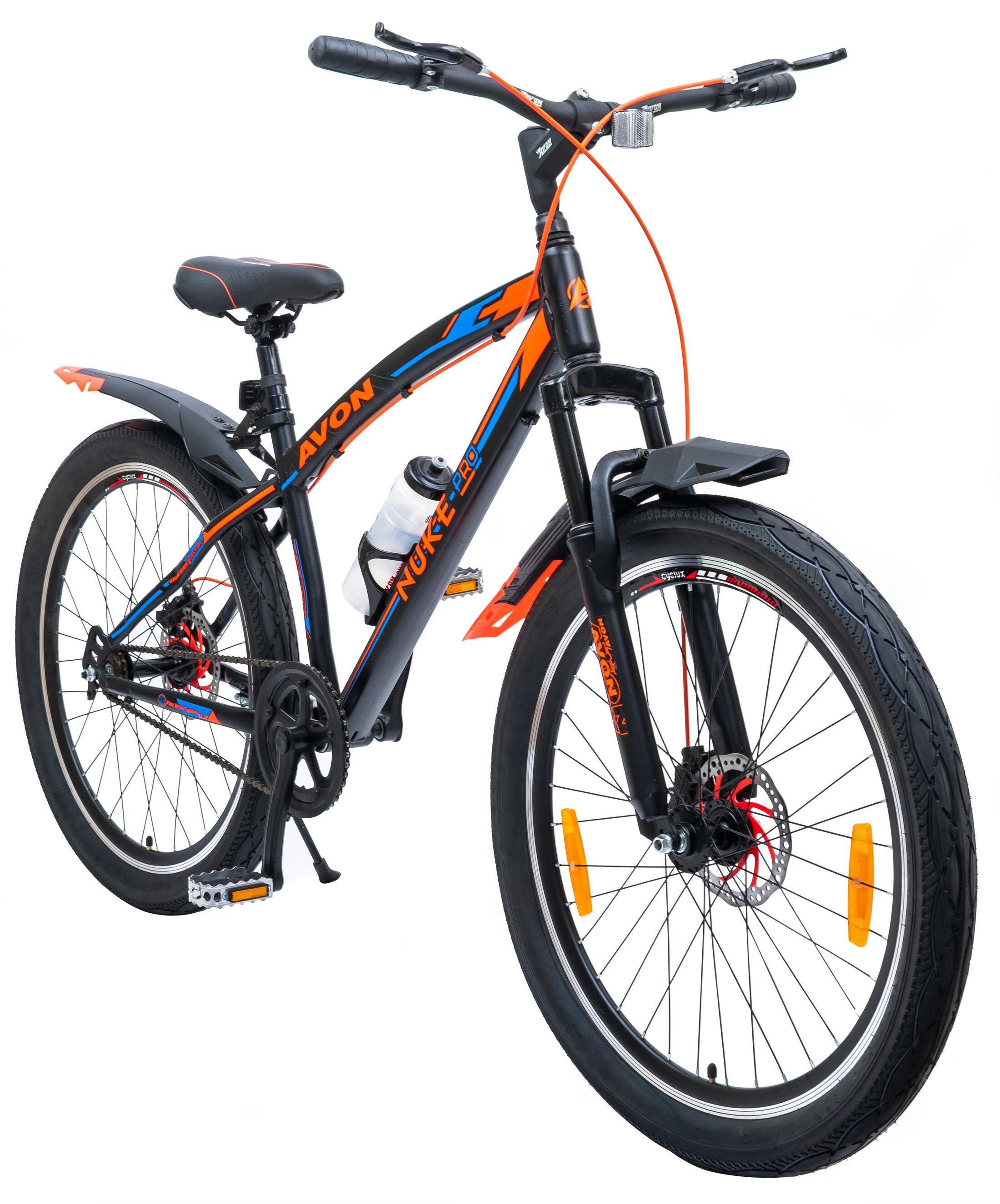 Avon Nuke Pro 26T Double Disc Brake Mountain Bike (Matt Black and ...