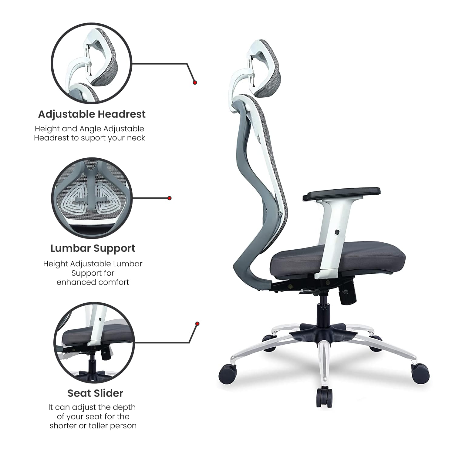 Green Soul ZODIAC-Pro High Back Mesh Ergonomic Home and Office Chair ...