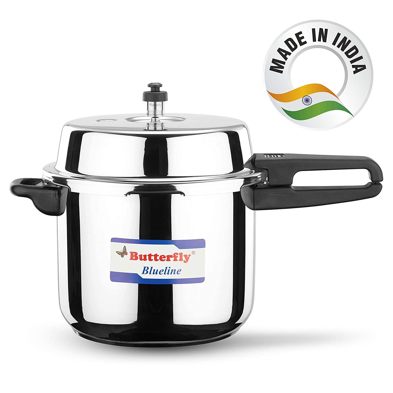 Butterfly Stainless Steel Pressure Cooker with Outer Lid 10 L, Silver