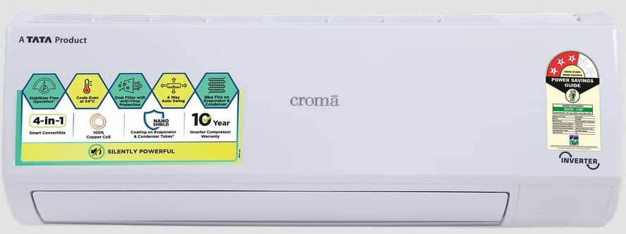 croma 1 ton 3 star split ac