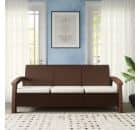 @home by Nilkamal Goa 3 Seater Sofa With Cushion (Rust Brown)