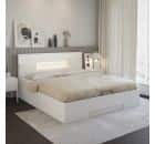 @home by Nilkamal Theia High Gloss Queen Bed with Storage (White)