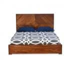 @home by Nilkamal Victory Solid Wood Queen Bed without Storage (Brown)