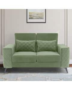 Duroflex Eden 2 Seater Premium Fabric Sofa with Cushion (Jade Green)