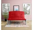 Godrej Interio Brussels 3 Seater Sofa Cum Bed (Fabric, Red)