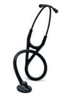 3M Littmann Master Cardiology Stethoscope, 2161, Black Plated Chestpiece and Eartubes, Black Tube, 27 inch