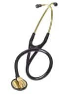 3M Littmann Master Cardiology Stethoscope, 2175, Brass-Finish Chestpiece, Black Tube, 27 inch