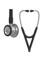 3M Littmann Cardiology IV Diagnostic Stethoscope, 6152, Standard-Finish Chestpiece, Black Tube, 27 inch