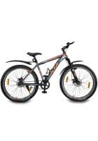 SHELDON Alfa 27.5 Cycle Single Speed with Dual Suspension and Front Suspension (Grey and Orange)