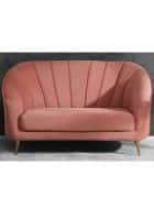 Apka Interior 2 Seater Velvet Sofa In Blush Pink