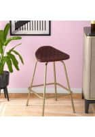 Apka Interior Anthrax Leather Bar Stool For Cafe (Brown)