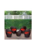 Apka Interior Apple Outdoor Garden Seating Set (Black)