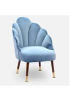 Apka Interior Barrel Peacock Dining Chair (Blue)