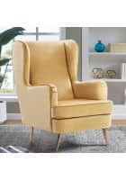 Apka Interior Charm Wingback Chair (Yellow)