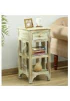 Apka Interior End Table (Rustic White)