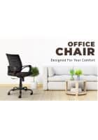 Apka Interior Jacob Mid Back Office Chair (Black)