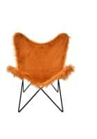 Apka Interior Leather Butterfly Chair (Brown)