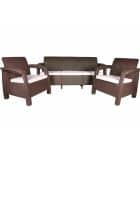 Apka Interior Sofa Set 5 Seater (Finish Color - BROWN, Rectangular, Slide Shape)