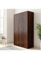 Apka Interior Mi Casa Triple Door Engineered Wood Wardrobe (Walnut Brown)