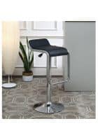 Apka Interior Modern Leatherette And Metal Cafe Stool (Black)