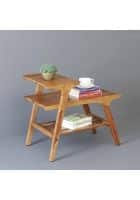 Apka Interior Solid Wood End Table In Rustic Teak