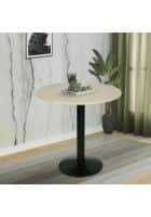 Apka Interior Syracuse Round Teak Wood Cafe Table (Black)