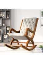 Apka Interior Wooden Rocking Chair (Grey)