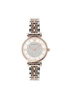 Emporio Armani Women Stainless Steel Two Hand Dress Watch Silver and Rose Gold (AR926)