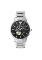 Emporio Armani Renato Analog Black Dial Mens Watch Silver (AR60055)