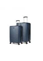 Assembly Stark Hardside Polycarbonate Trolley 24 & 28 inch Set of 2 Unisex Blue Trolley Luggage