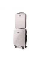 Assembly Starklite Cabin Hard 20 inch with Hard Shell Backpack Set of 2 Unisex Ivory Trolley Luggage