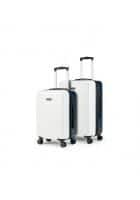 Assembly Starklite Dual Tone Hard-Sided 20 & 24 inch Set of 2 Unisex White Blue Trolley Luggage