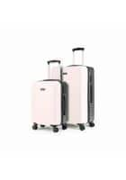 Assembly Starklite Dual Tone Hard-Sided 20 & 28 inch Set of 2 Unisex Ivory Grey Trolley Luggage