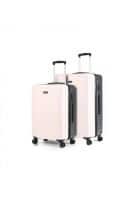 Assembly Starklite Dual Tone Hard-Sided 24 & 28 inch Set of 2 Unisex Ivory Grey Trolley Luggage