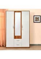 @home by Nilkamal Eternal Engineered Wood 3 Door Wardrobe (Teak & Grey)