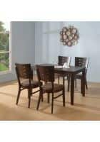 @home by Nilkamal Fern 4 Seater Dining Kit (Erin Brown)