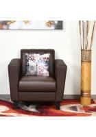 @home by Nilkamal Joy 1 Seater Sofa (Brown)