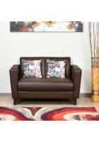 @home by Nilkamal Joy 2 Seater Fabric Sofa (Chocolate Brown)