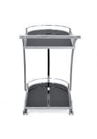 @home by Nilkamal Juniper Serving Cart with Wheel (Black)