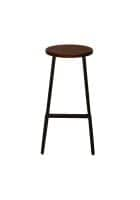 @home by Nilkamal Oval Bar Stool (Country Light and Black)