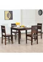 @home by Nilkamal Rio Solid Wood 4 Seater Dining Set (Country Light)