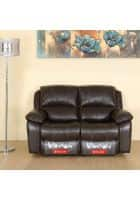 @home by Nilkamal Scott 2 Seater Manual Recliner (Dark Brown)