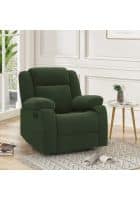 Duroflex Avalon Fabric Single Seater Recliner in Sap Green Color